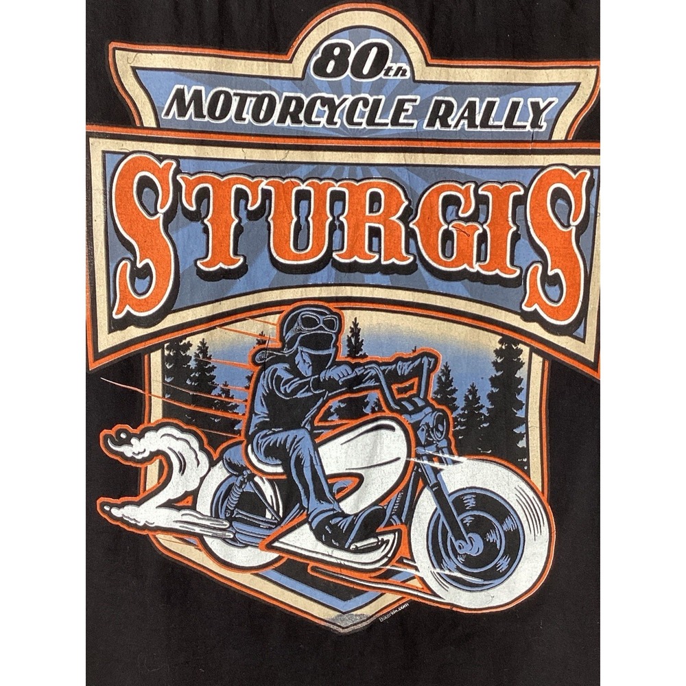 Sturgis 80th Anniversary Men's XL Black Denim Sleeveless Shirt Year 2020
